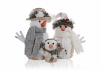 Snowman Family stock photo