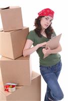Woman Packing stock photo