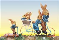 Easter Rabbit Family stock photo