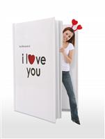 Valentines Love Book Girl stock photo