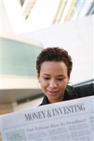 Business Woman Reading stock photo