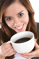 Woman Drinking Coffee stock photo
