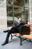 Business Man Sitting stock photo