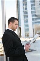 Business Man Reading stock photo