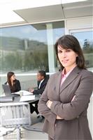 Business Woman with Team stock photo