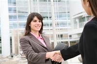 Business Woman Handshake stock photo