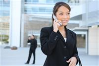 Asian Business Woman on Phone stock photo