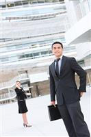Handsome Business Man at Office Building stock photo