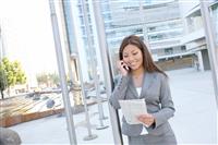 Asian Business Woman on Phone stock photo