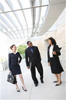Diverse Business Team at Office Building stock photo