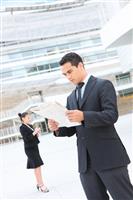 Handsome Business Man at Office Building stock photo