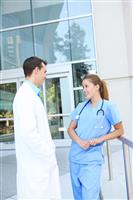 Successful Medical Team at Hospital stock photo