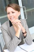 Young Business Woman at Company stock photo