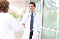 Successful Medical Team Handshake stock photo