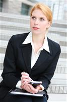Pretty Business Woman at Office stock photo