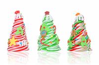 Candy Cane Christmas Trees stock photo