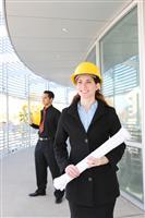 Business Team at Office Construction Site stock photo