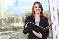 Pretty Business Woman at office stock photo