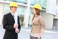 Man and Woman Construction stock photo