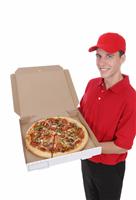 Pizza Delivery Man stock photo