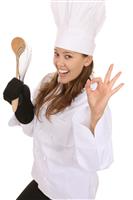 Woman Chef Success stock photo