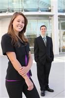 Attractive man and Woman Business Team stock photo