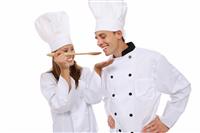 Man and Woman Chef stock photo
