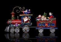 Santa Christmas Train stock photo