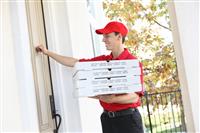 Pizza Delivery Man stock photo