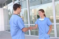 Medical Team Handshake stock photo