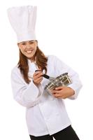 Pretty Woman Chef stock photo
