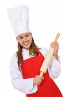 Young Woman Chef  stock photo