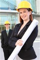 Man and Woman Construction stock photo
