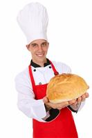 Chef with Bread stock photo