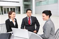 Attractive Diverse Business Team stock photo