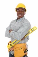 African American Construction Man stock photo