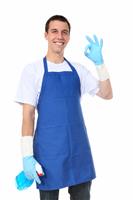 Handsome Man Cleaner stock photo