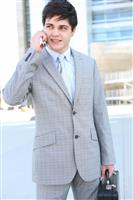 Business Man on Phone stock photo