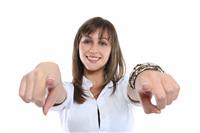 Business Woman Pointing stock photo