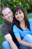 Happy Diverse Couple stock photo