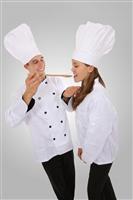 Man and Woman Chef stock photo