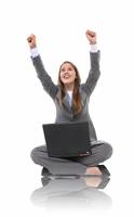 Business Woman Laptop Success stock photo