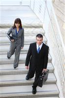 Business Team on Stairs stock photo