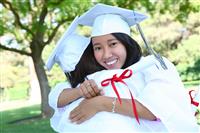 Asian Woman at Graduation stock photo