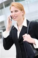 Pretty Business Woman on Phone stock photo
