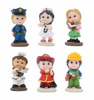 Cute Figures in Different Work Attire stock photo