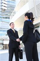 Business Man and Woman Team stock photo