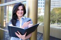 Indian Business Woman Outside Office stock photo