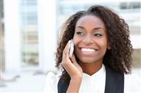 African Business Woman on Phone stock photo