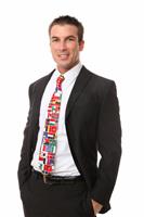 Handsome Man with Flag Tie stock photo